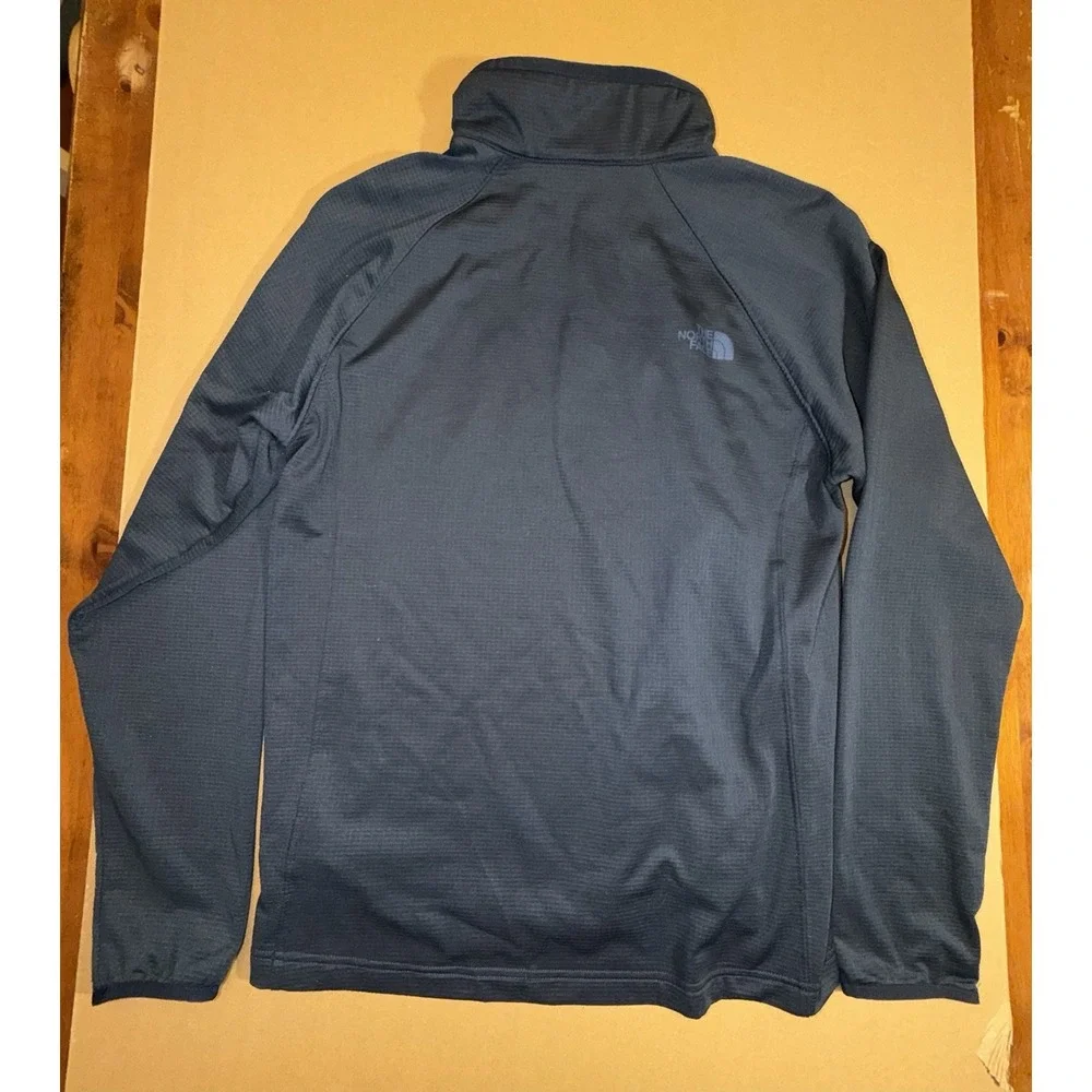 THE NORTH FACE Men's Sweatshirt Quarter Zip Navy Blue Long Sleeve Size L
